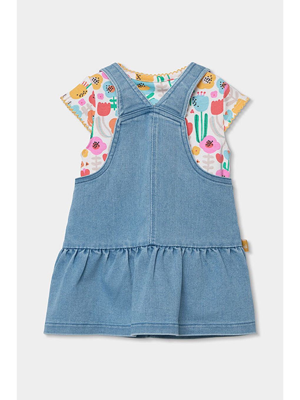 Güneş Desenli Salopet Etek 6-24 Ay Mavi-1