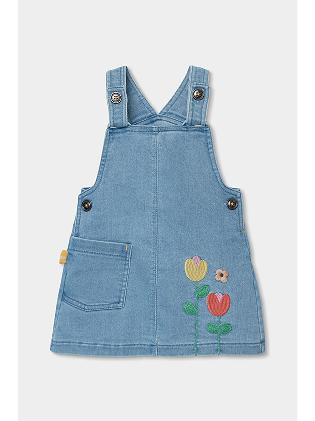 Güneş Desenli Salopet Etek 6-24 Ay Mavi-4