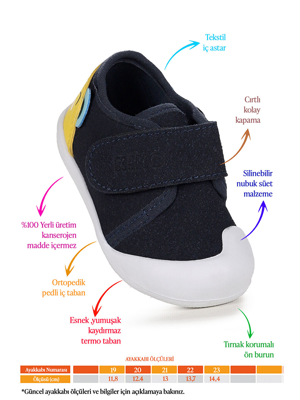 Lacivert Catly Cırtlı Kız Bebek İlk Adım Ortopedik Günlük Ayakkabı-1