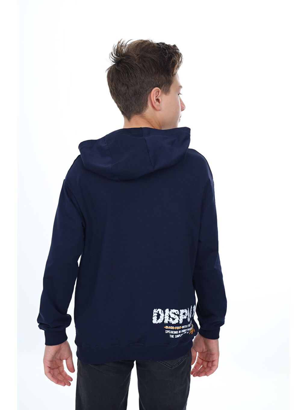 Lacivert Erkek Çocuk Baskılı Sweatshirt-3