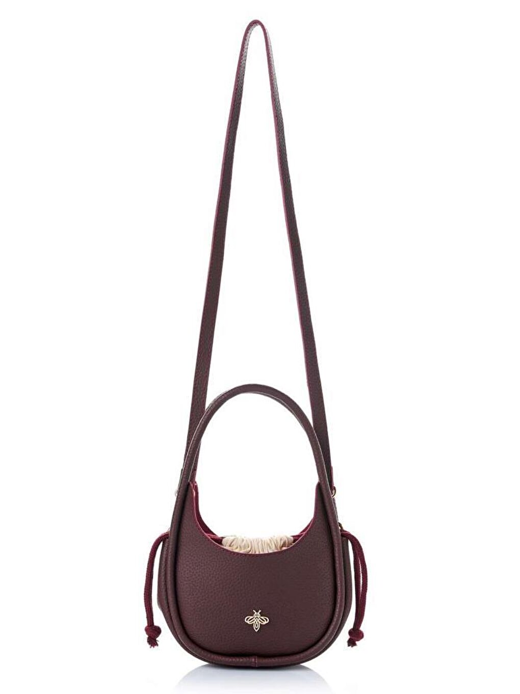 Bordo Kadın Çapraz Askılı El ve Omuz Çantası-5