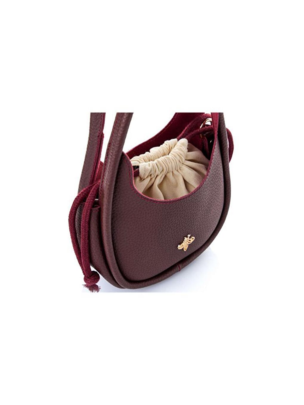 Bordo Kadın Çapraz Askılı El ve Omuz Çantası-6