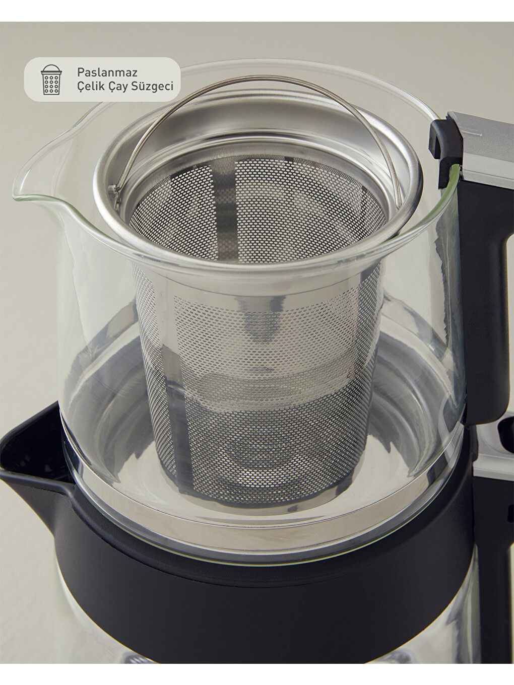 Cmk 6001 Cam Çay Makinesi Ve Kettle Siyah-krom-6
