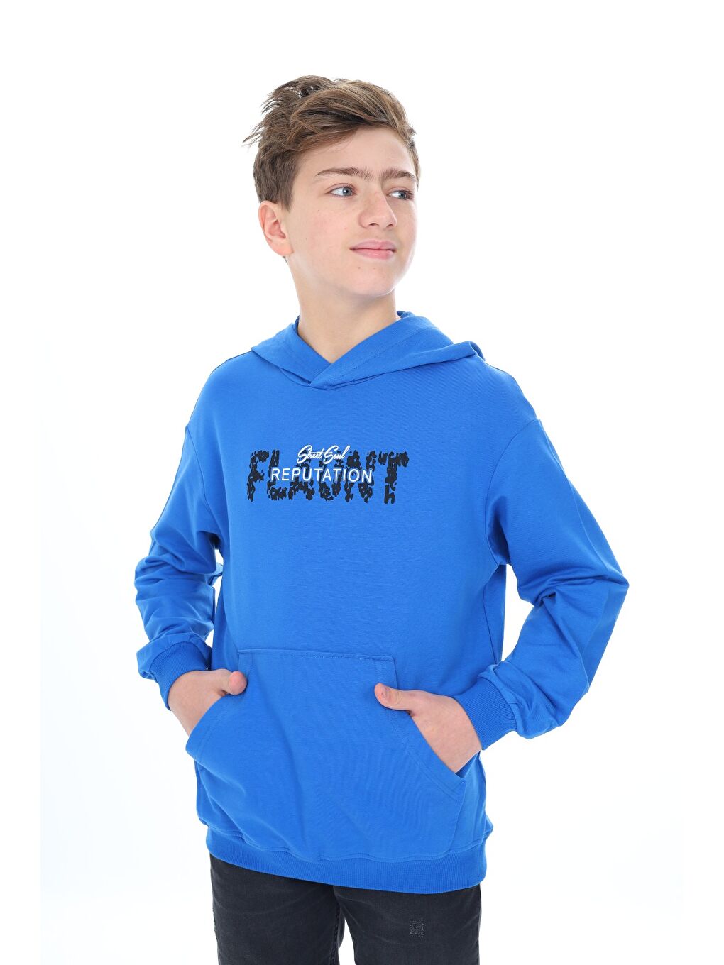 Mavi Erkek Çocuk Baskılı Sweatshirt-2