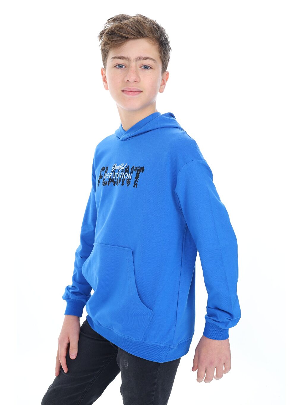 Mavi Erkek Çocuk Baskılı Sweatshirt-5