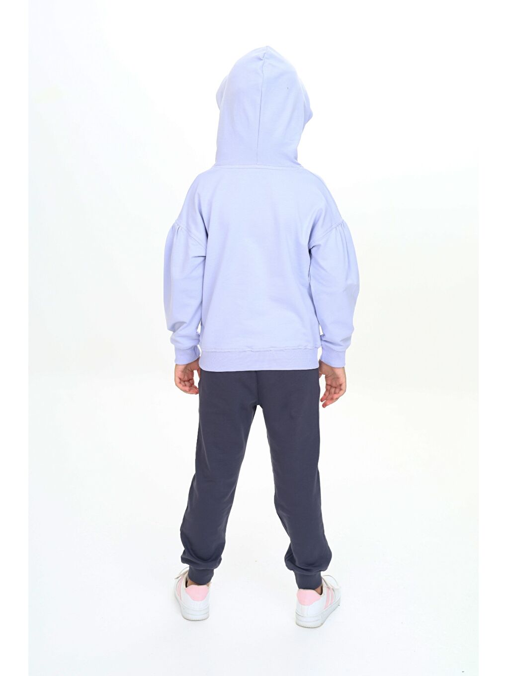 Mavi Kız Çocuk Kapüşonlu Eşofman Takım-4