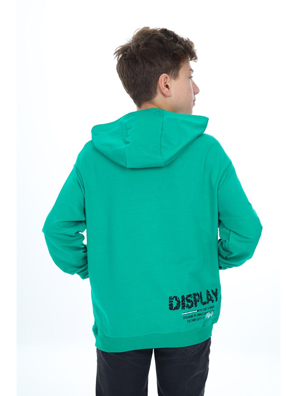 Yeşil Erkek Çocuk Baskılı Sweatshirt-3