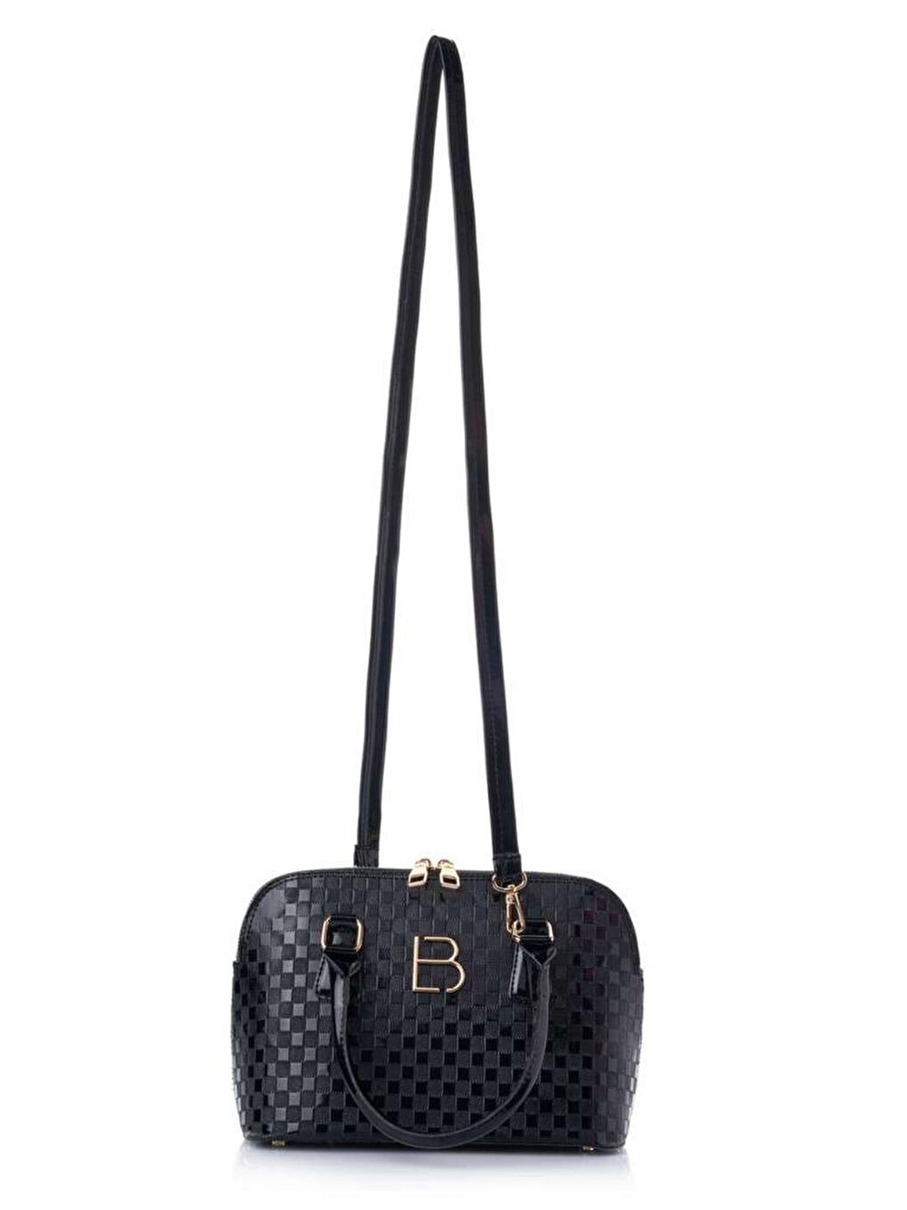 Siyah Kadın Çapraz Askılı El ve Omuz Çantası-3