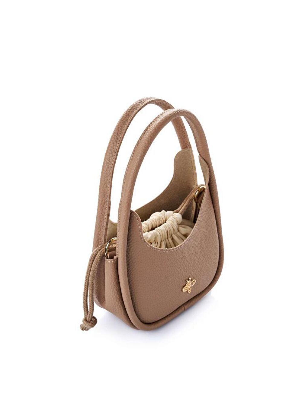 Bej Kadın Çapraz Askılı El ve Omuz Çantası-3
