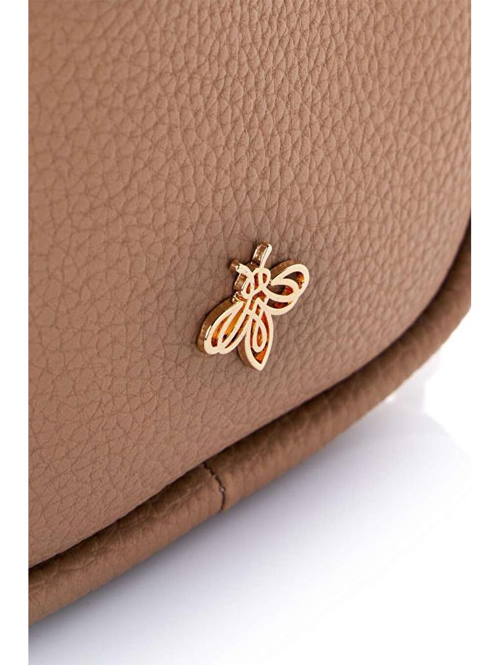 Bej Kadın Çapraz Askılı El ve Omuz Çantası-7