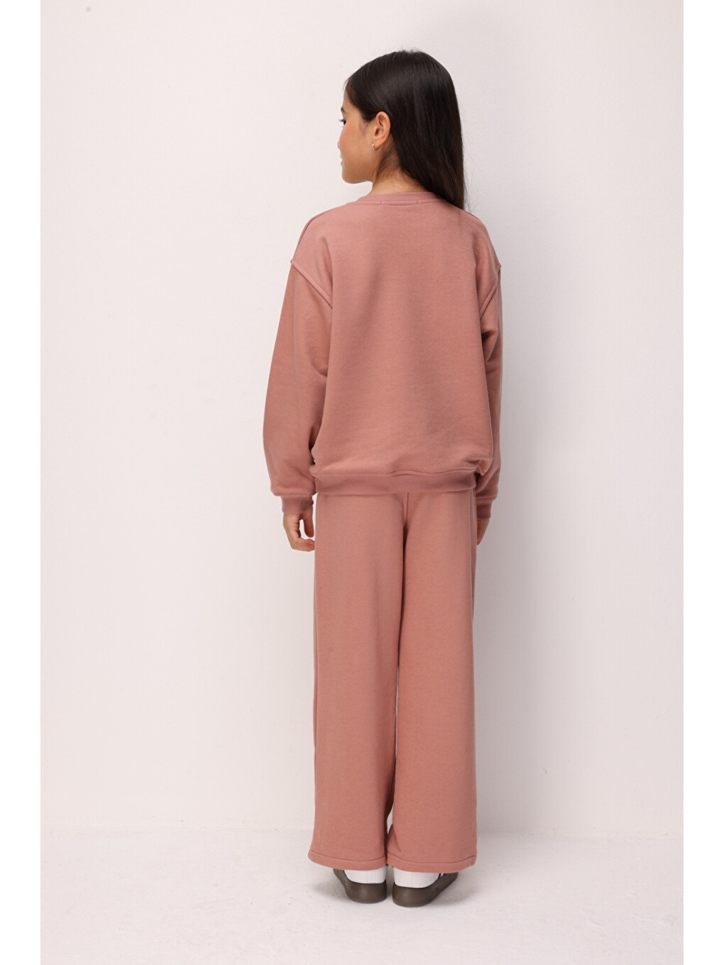 Pembe Pudra Mottolu Kız Çocuk Eşofman Takımı - Aria-3