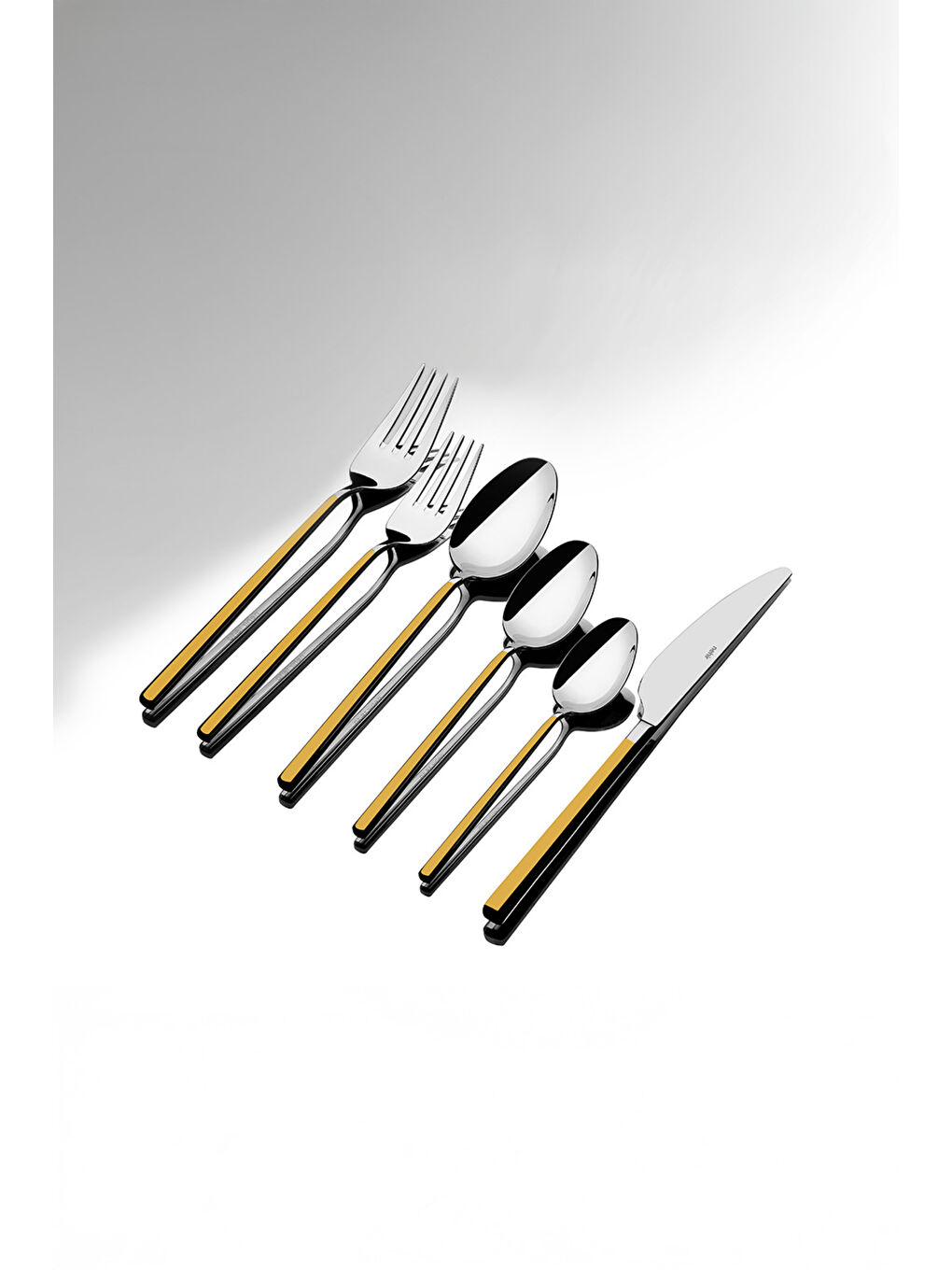 Sarı Gloria Altın Saten 12 Kişilik 72 Parça Kutulu Çatal Kaşık Bıçak Takımı-1