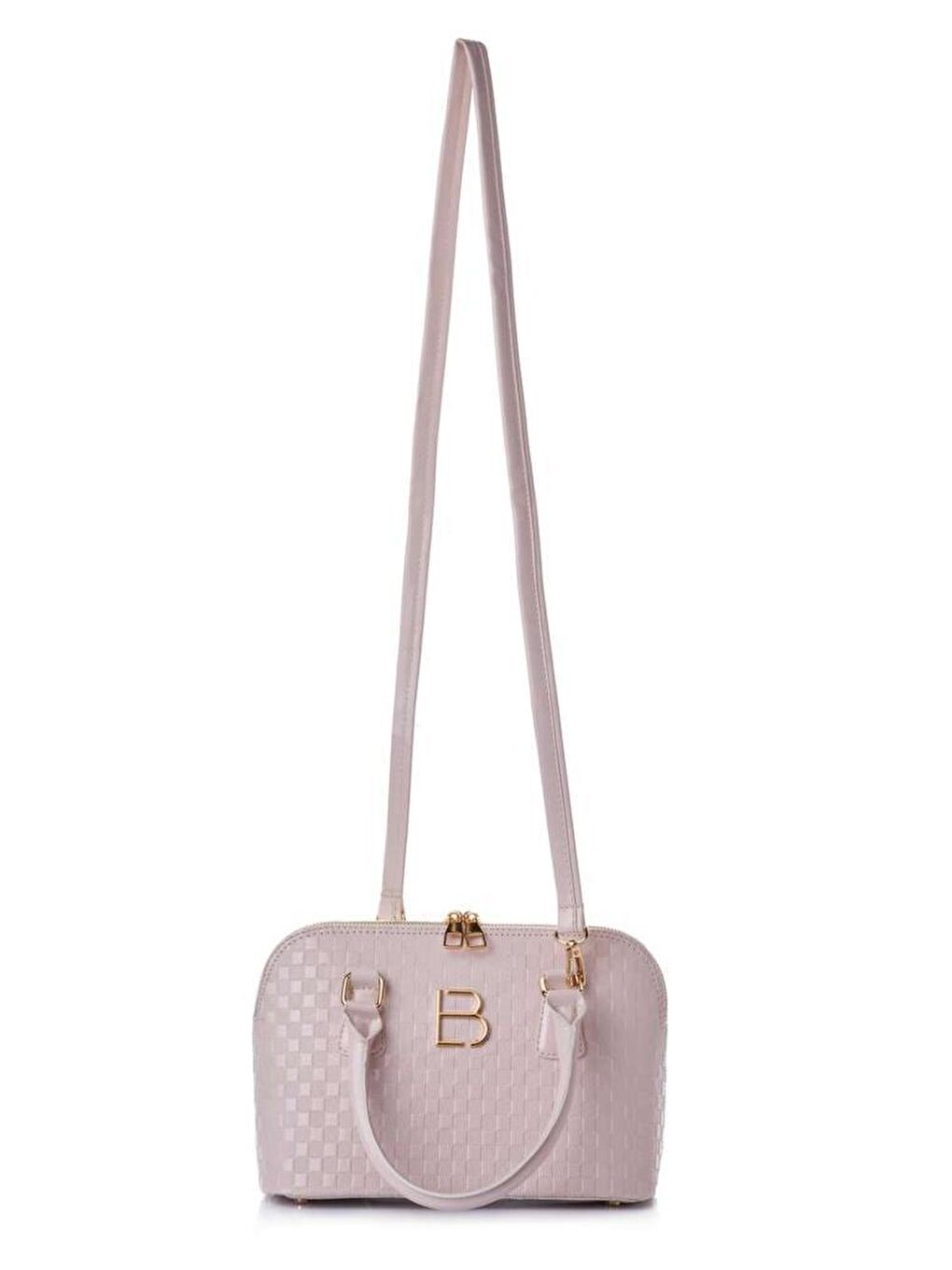 Pembe Kadın Çapraz Askılı El ve Omuz Çantası-3