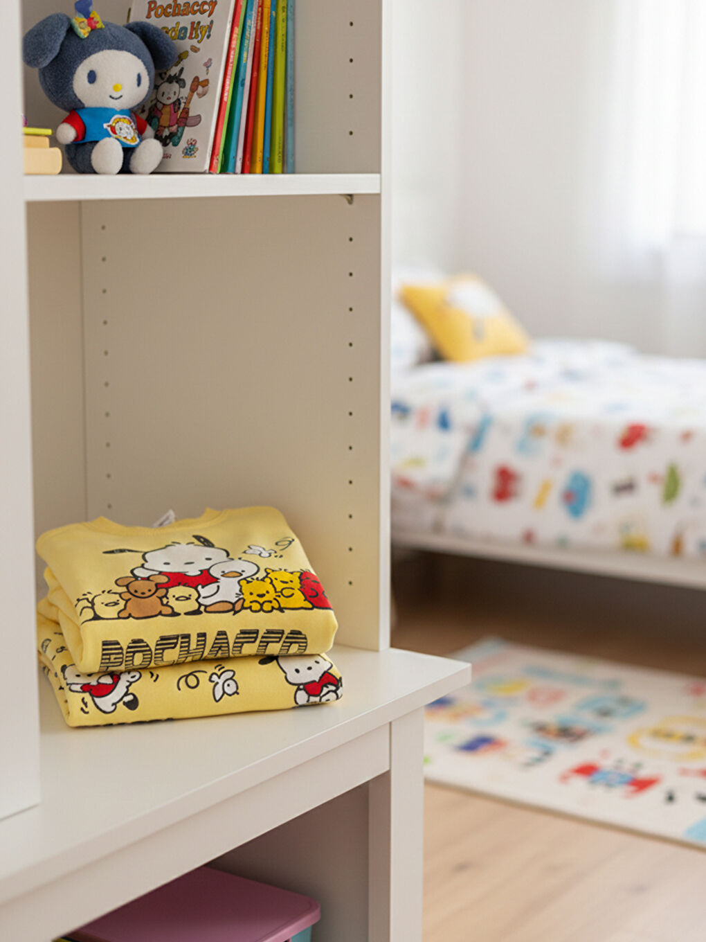 %100 Pamuklu Sarı Yavru Köpekli Çocuk Pijama Takımı 1-6 Yaş-5