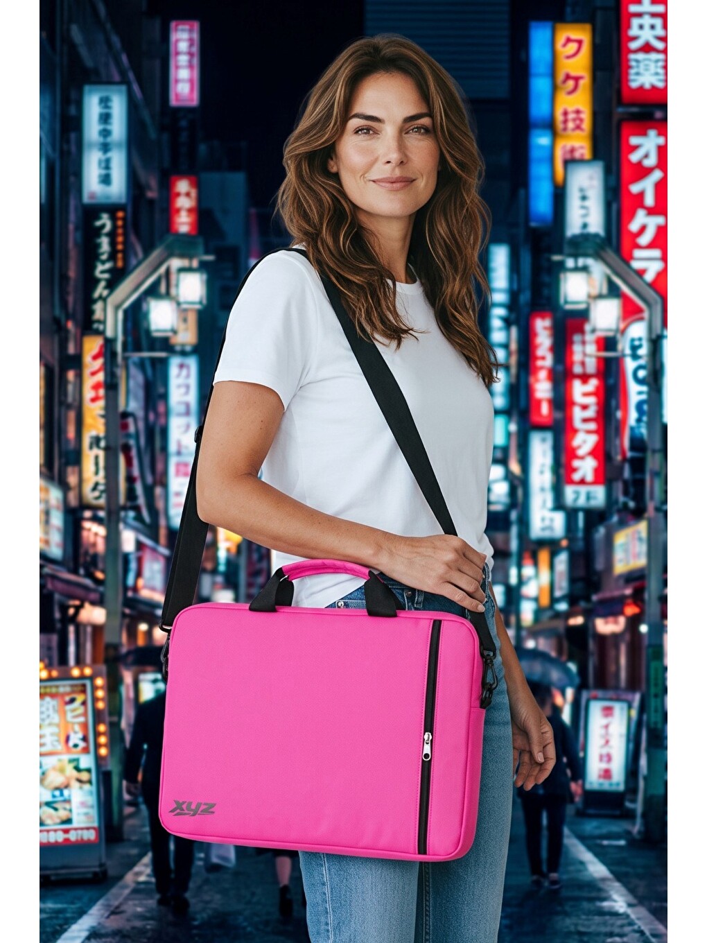 Pembe Xyz-t26 15.6 Inch Macbook Laptop Notebook Çantası + Çok Fonksiyonlu Ekran Temizleme Seti-5