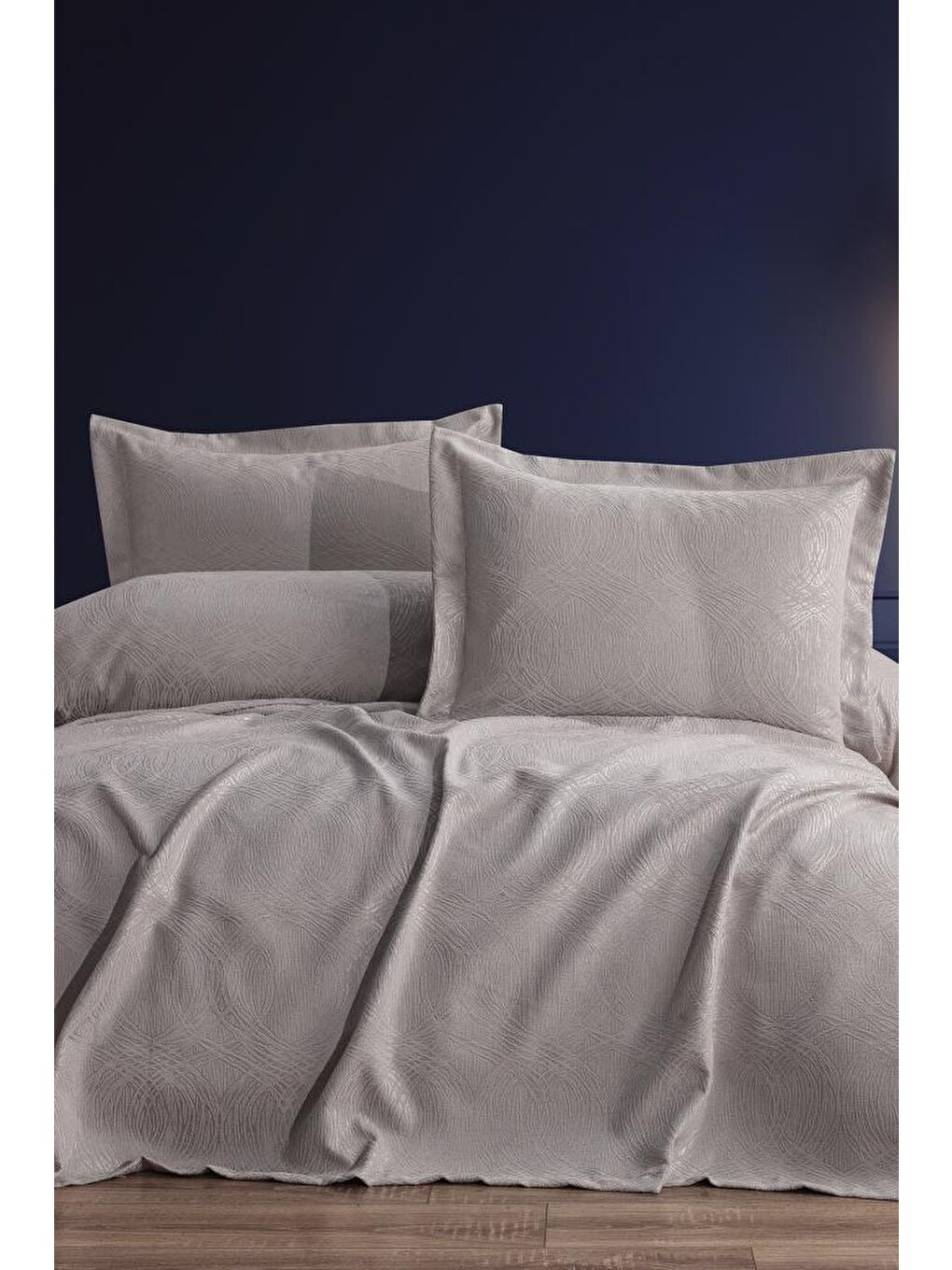 Aren 3 Parça Çift Kişilik Pike Takımı 240x260 Bej