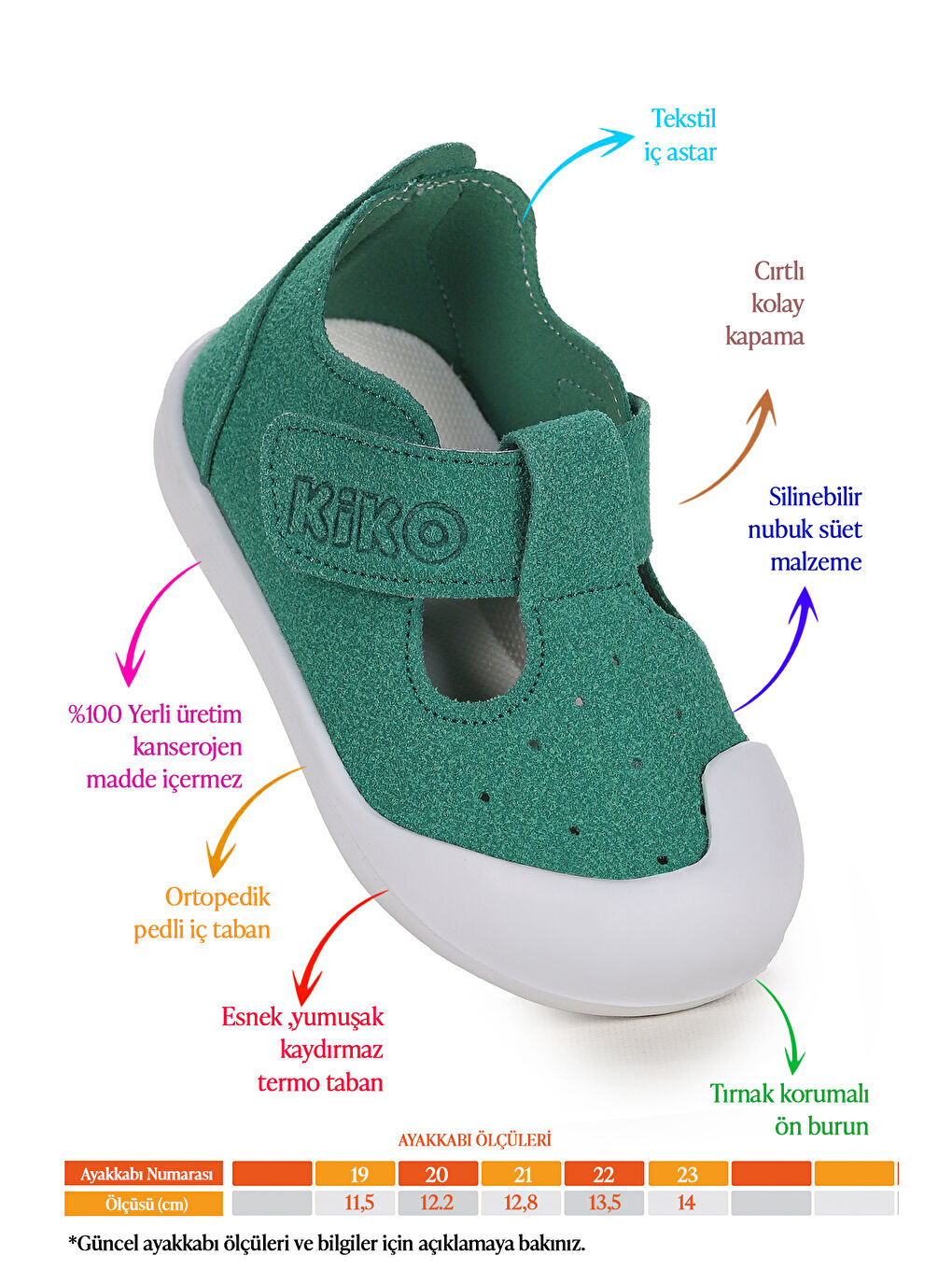 Yeşil Elroy İlk Adım Cırtlı Kız Bebek Günlük Ayakkabı-1