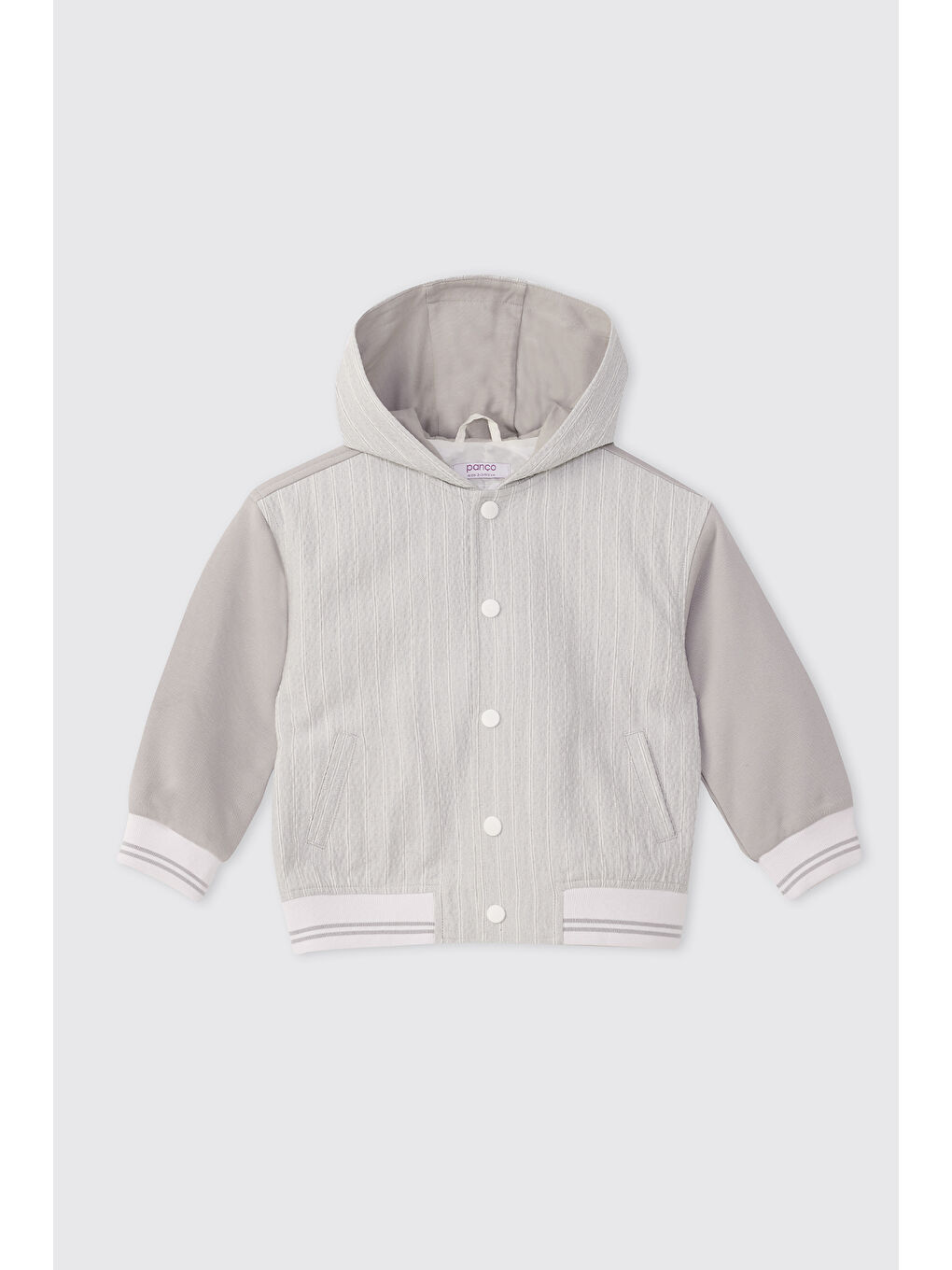 Erkek Bebek Kapüşonlu Gri Sweatshirt