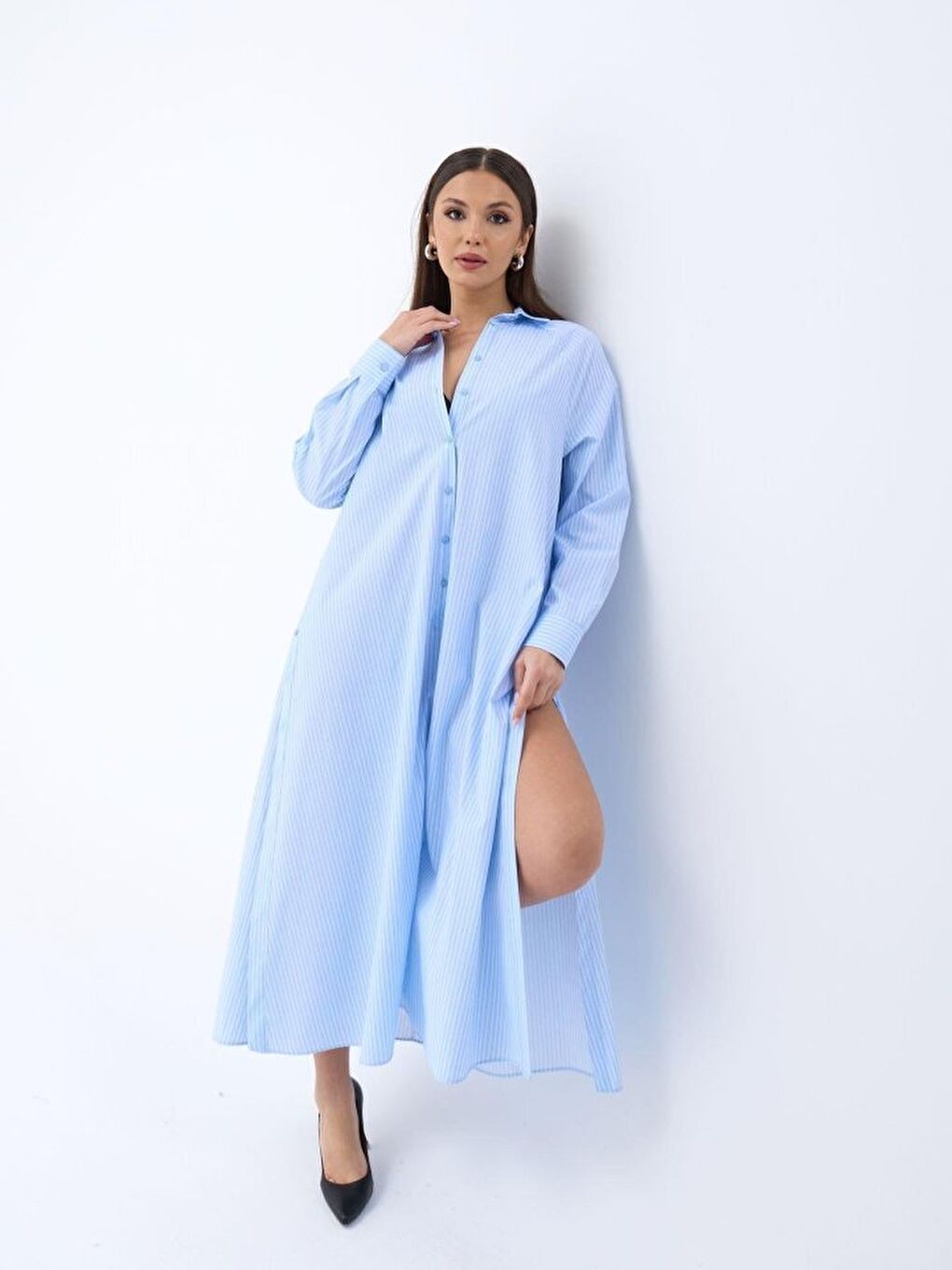 Sarı 5857 ELBİSE-SAN DİEGO ÇİZGİLİ-1