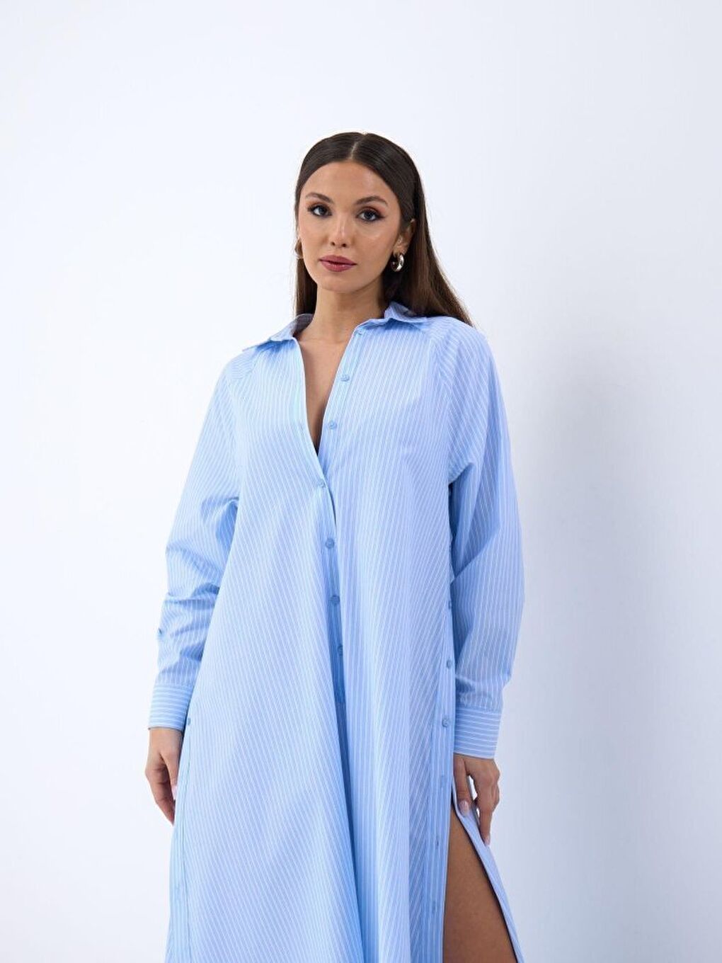 Sarı 5857 ELBİSE-SAN DİEGO ÇİZGİLİ-3