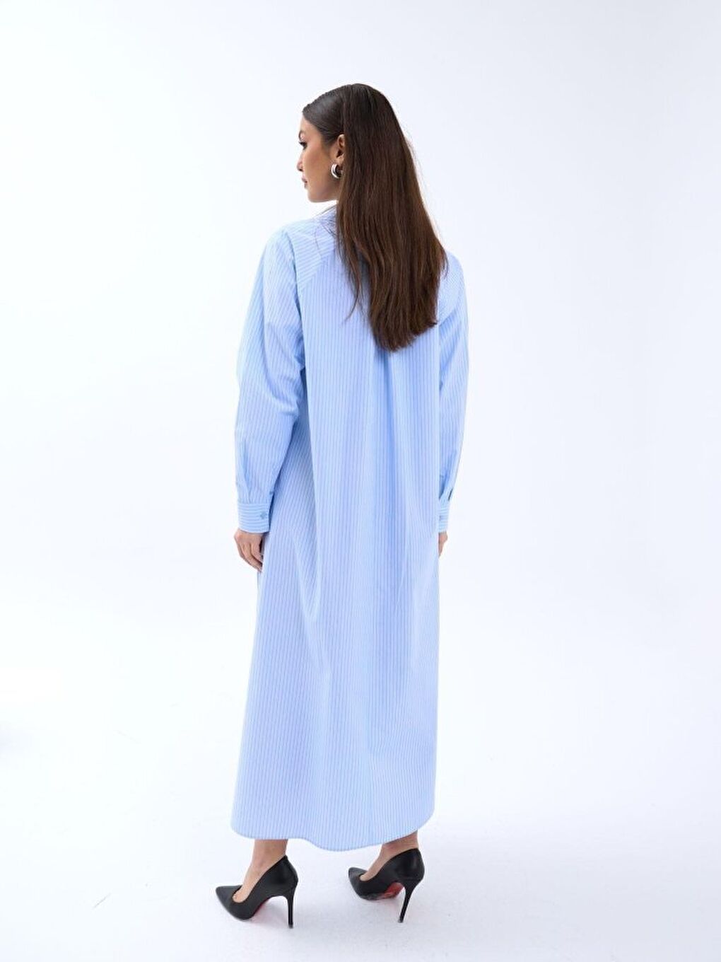 Sarı 5857 ELBİSE-SAN DİEGO ÇİZGİLİ-4