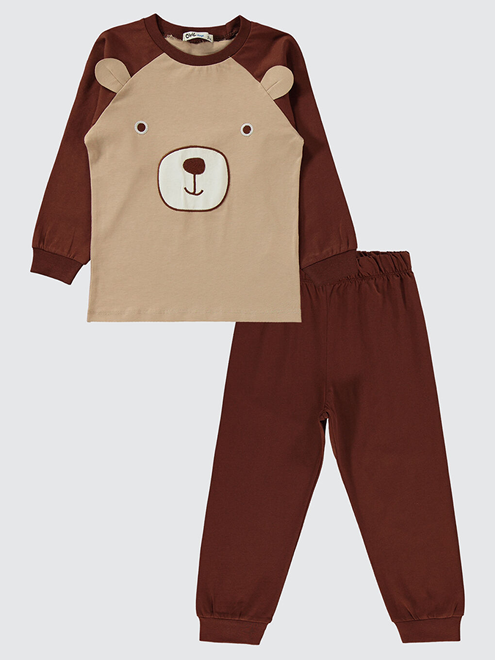 Kahverengi Boys Erkek Çocuk Pijama Takımı 2-5 Yaş Kahve
