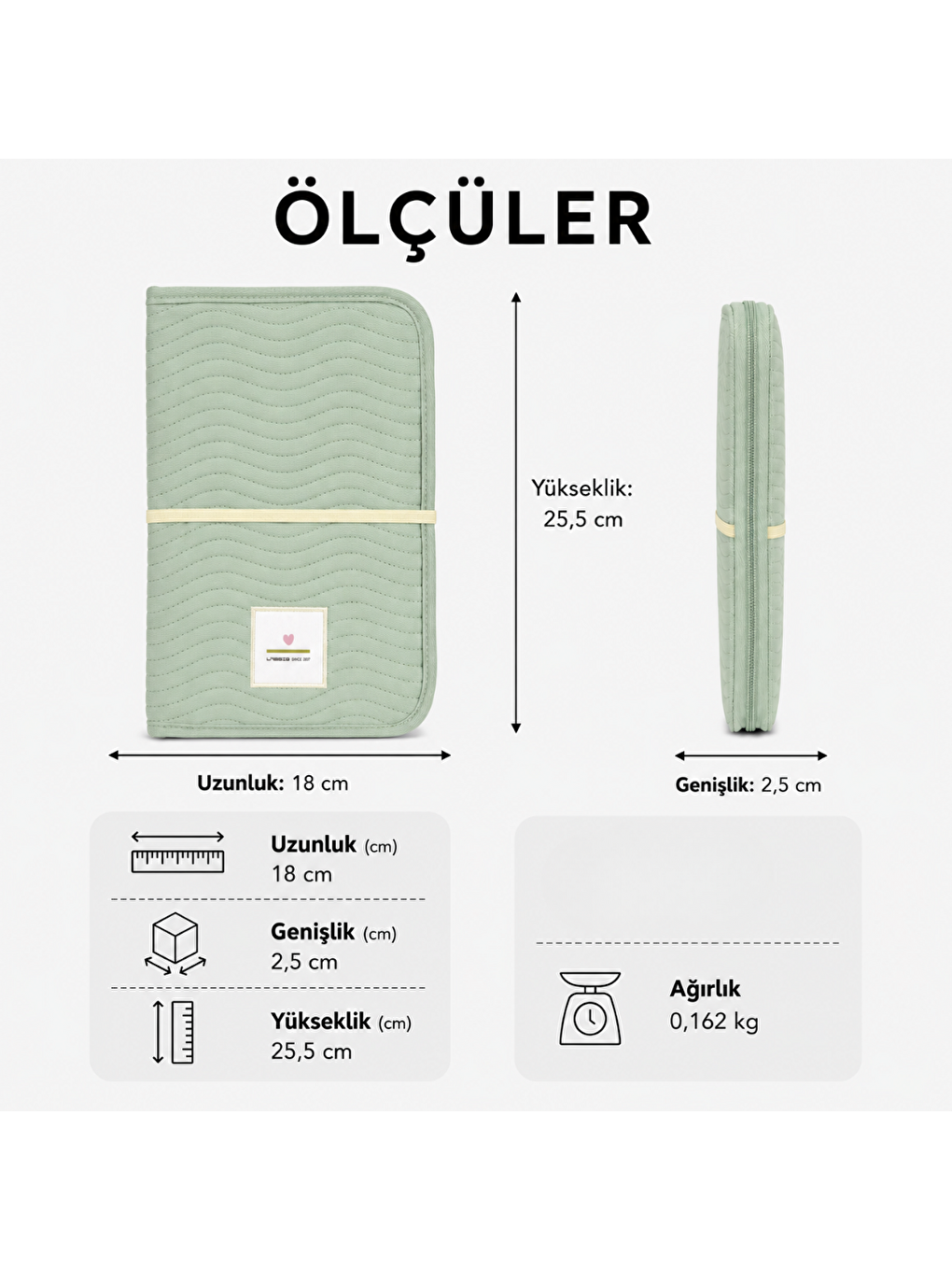 Changing Pouch Bebek Alt Değiştirme Organizer Mint-4