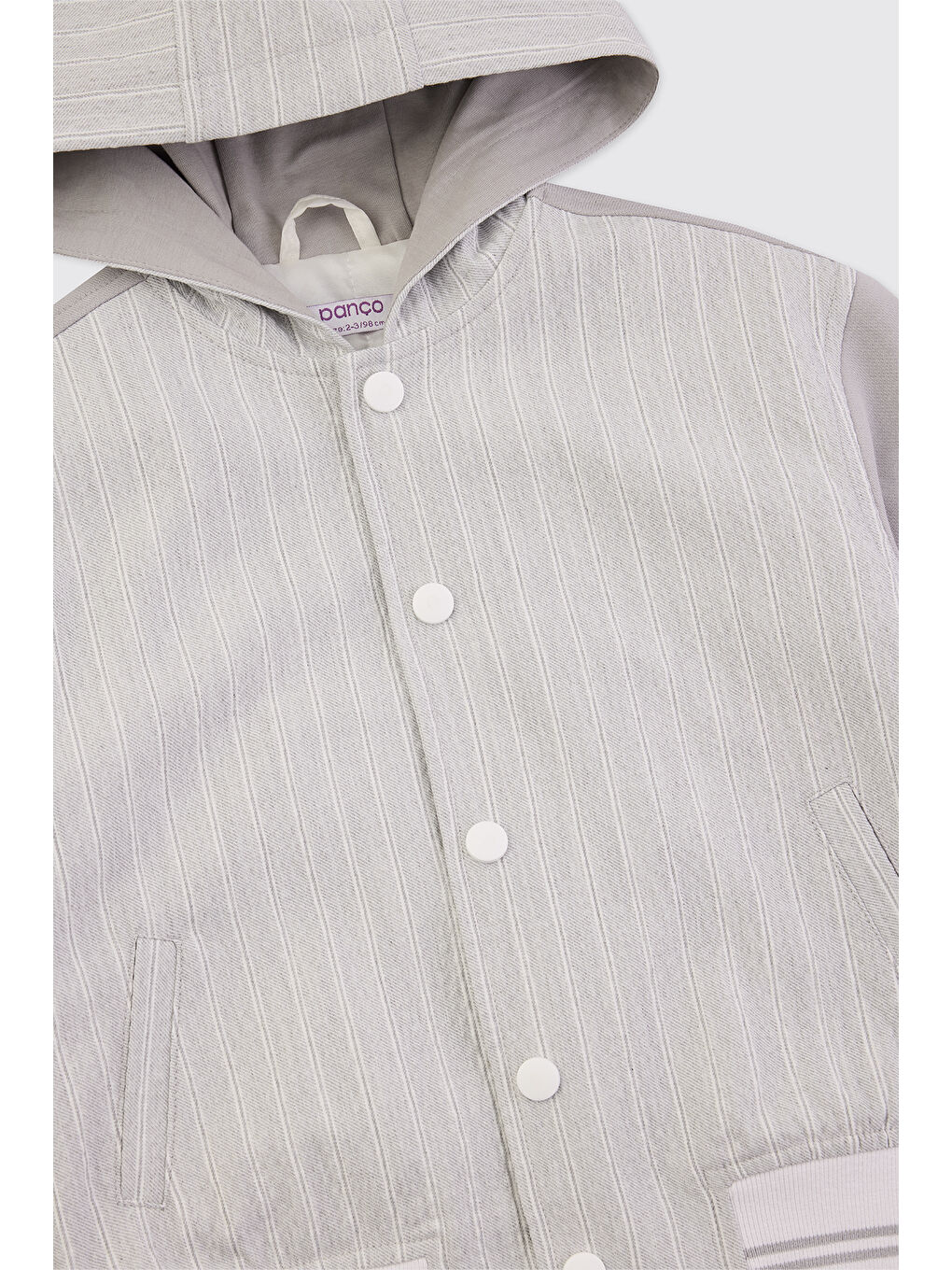 Erkek Bebek Kapüşonlu Gri Sweatshirt-2