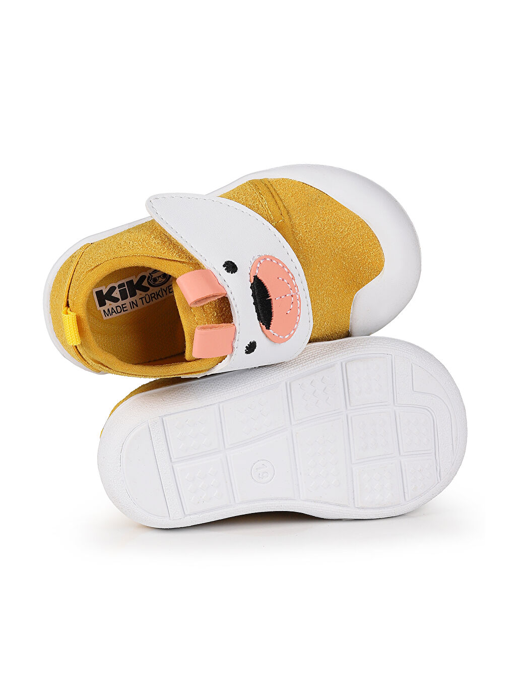 Sarı Winni Cırtlı Kız Bebek İlk Adım Ortopedik Günlük Ayakkabı-4