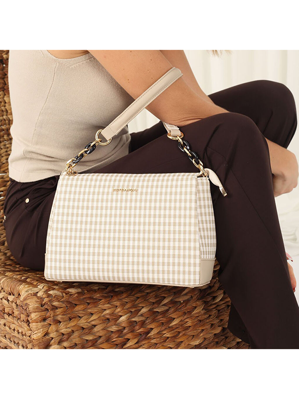 Kadın SP910-M191 SILVER POLO Omuz Çantası Kum Beji-Kum Beji-2