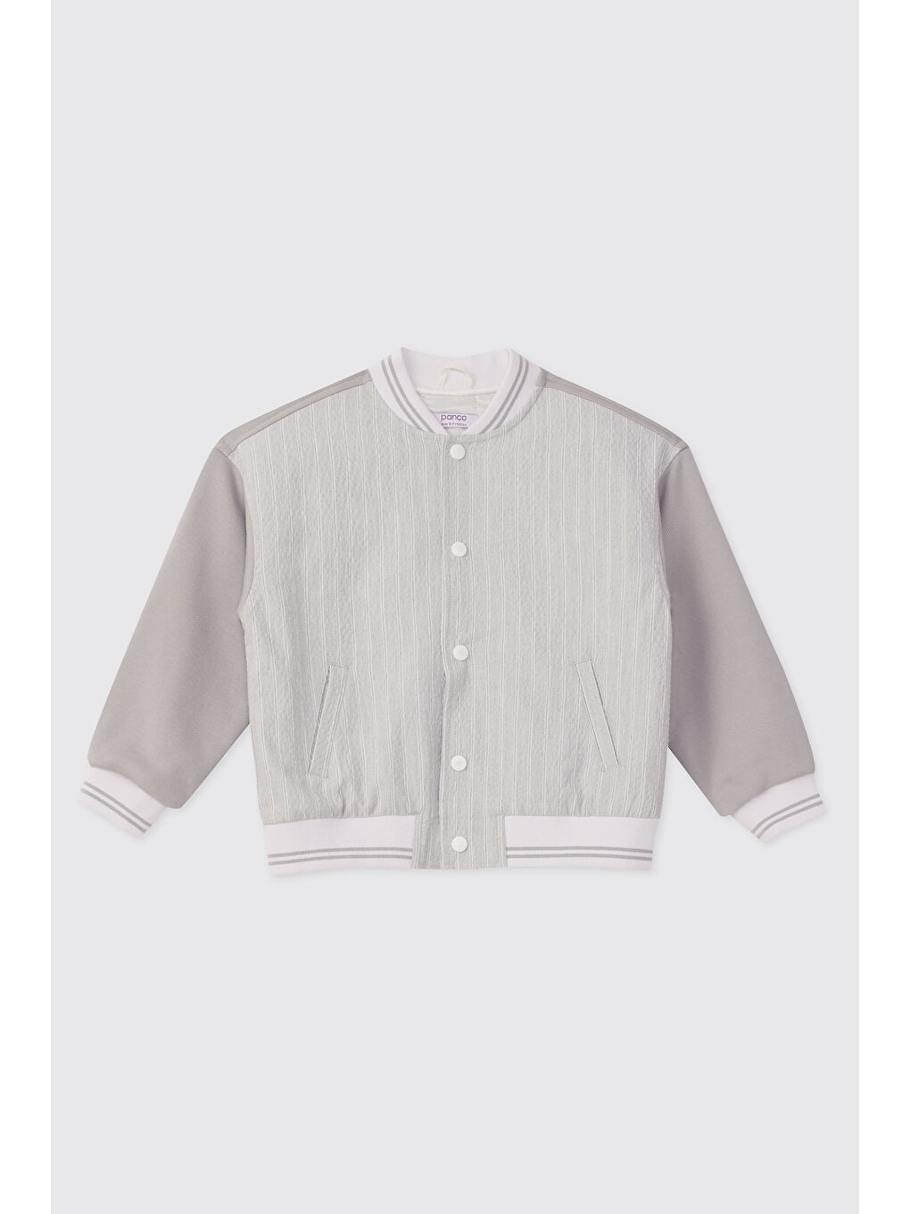 Erkek Çocuk Çıtçıtlı Gri Sweatshirt