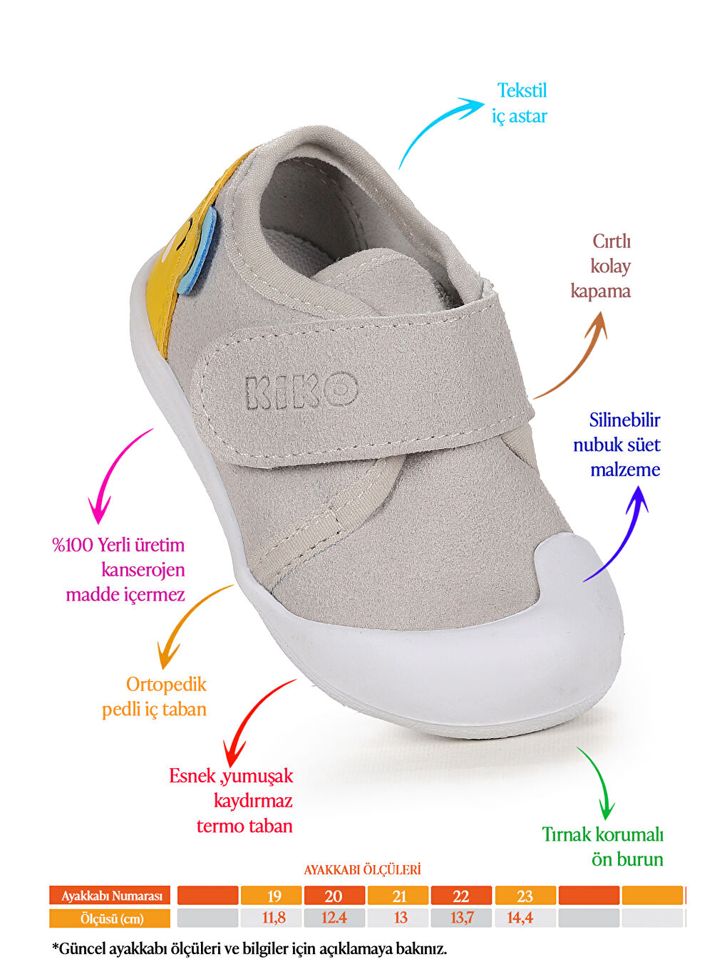 Gri Catly Cırtlı Kız Bebek İlk Adım Ortopedik Günlük Ayakkabı-1