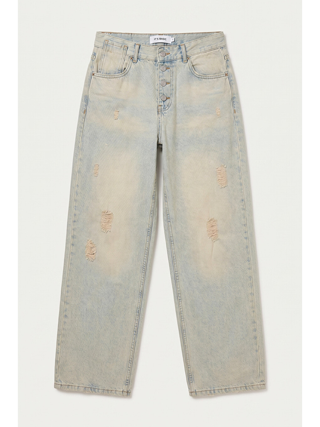 Mavi Kadın Jean Rengi 12s6-65 Loose Baggy Fit Denim Jean-1