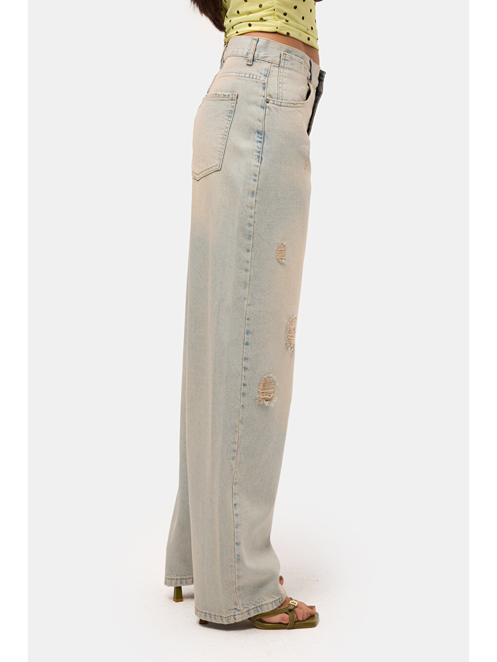 Mavi Kadın Jean Rengi 12s6-65 Loose Baggy Fit Denim Jean-2