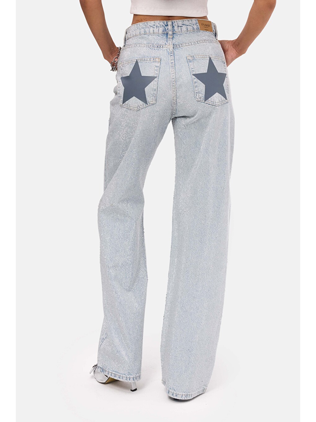 Mavi Kadın Ice T-4s6-3 Straight Fit Parlak Taşlı Özel Tasarım Denim Jean-2