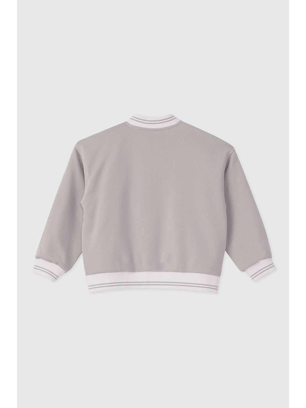 Erkek Çocuk Çıtçıtlı Gri Sweatshirt-1