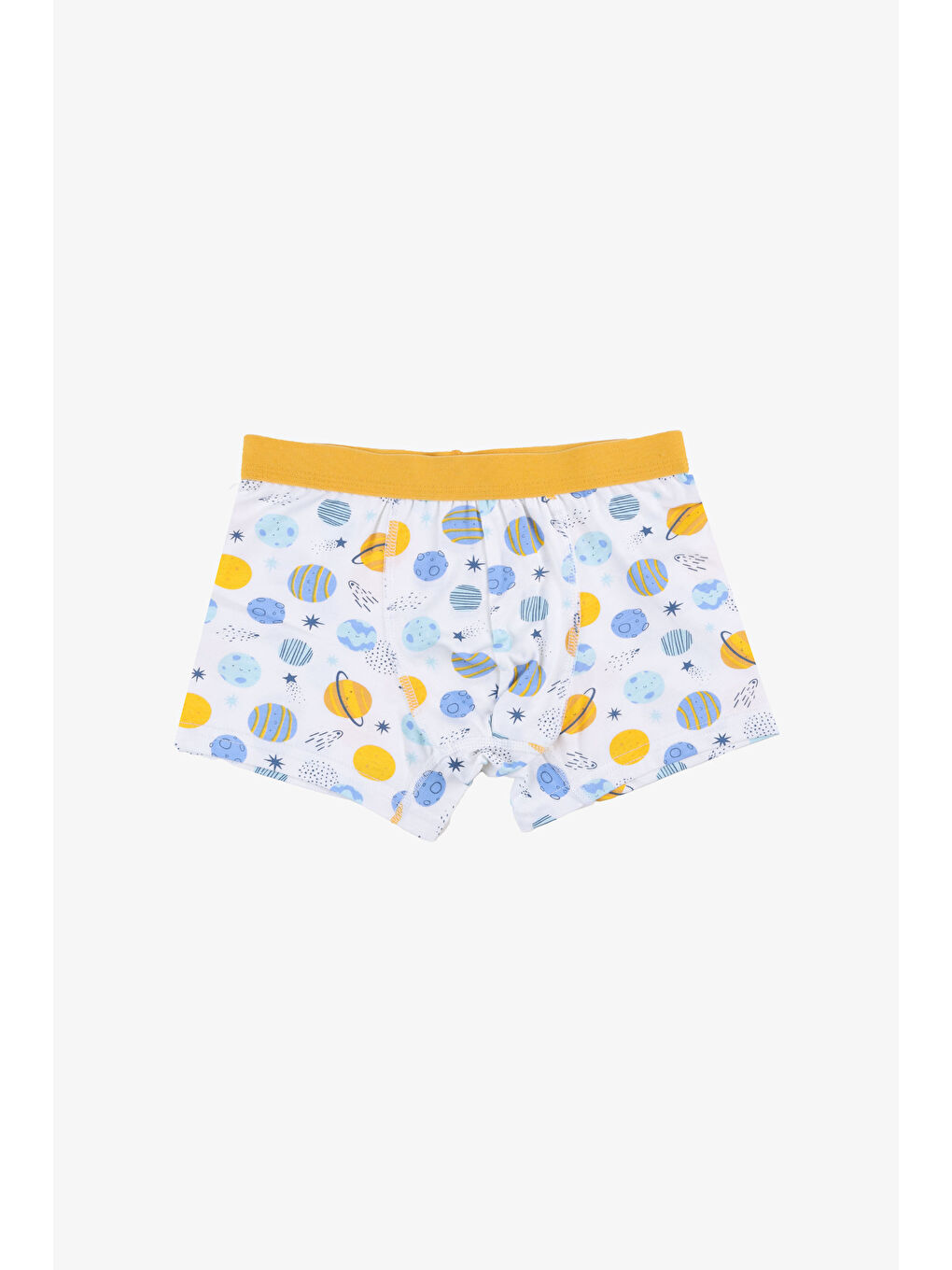 Mavi Erkek Çocuk Pamuklu Uzay Baskılı 3'lü Boxer