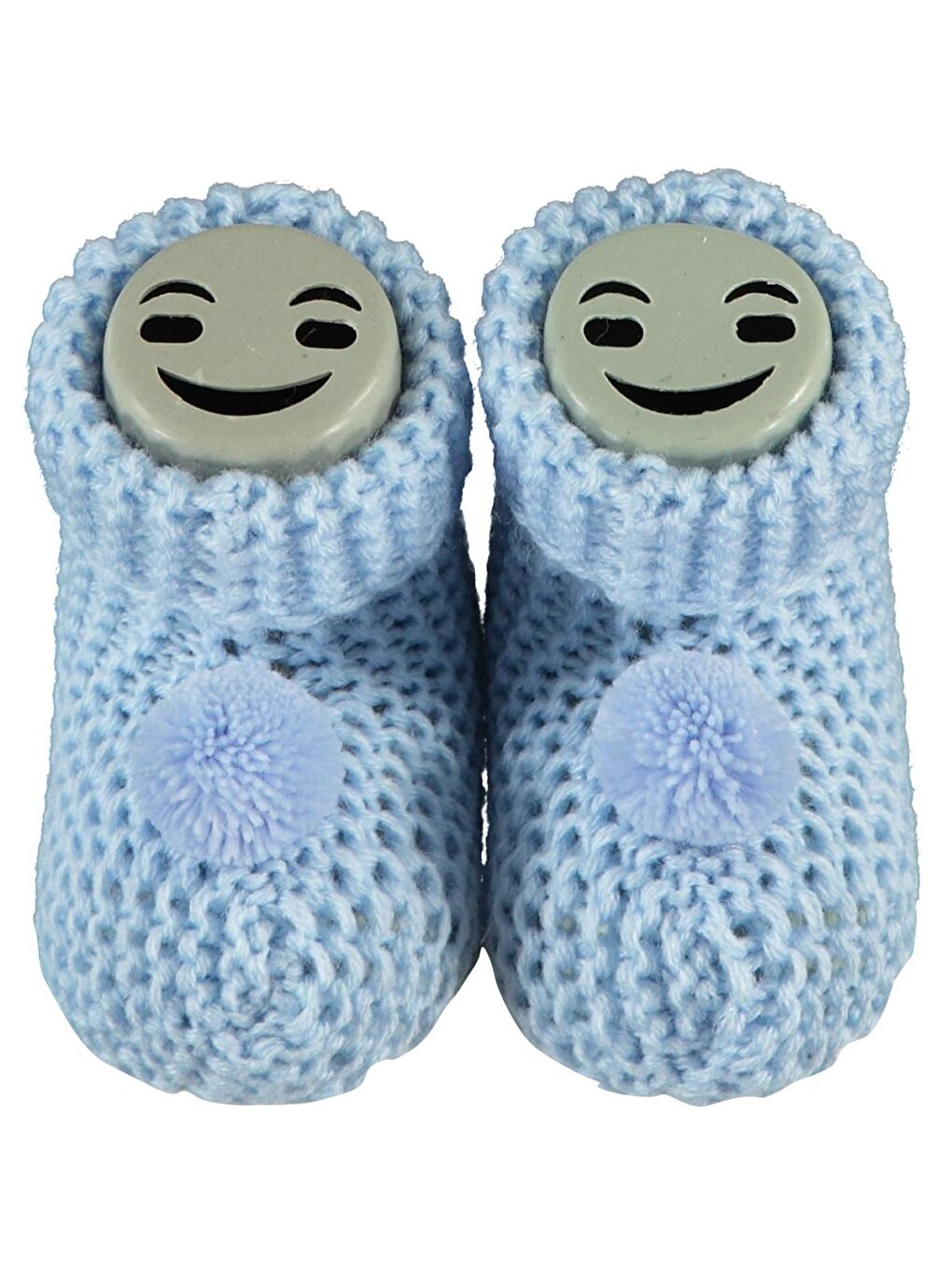 Triko Ponpon Patik - Mavi Standart