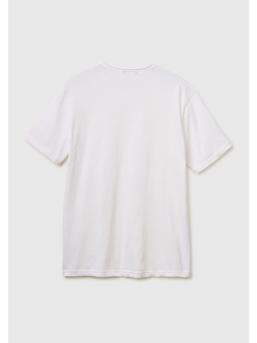 Erkek Beyaz  %100 Pamuk Regular Fit Bisiklet Yaka T-Shirt-1