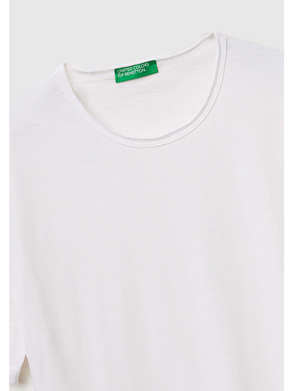 Erkek Beyaz  %100 Pamuk Regular Fit Bisiklet Yaka T-Shirt-2