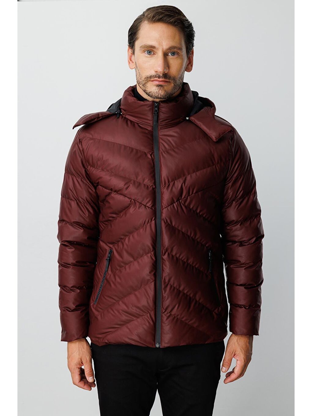Erkek Bordo Şişme Mont-1