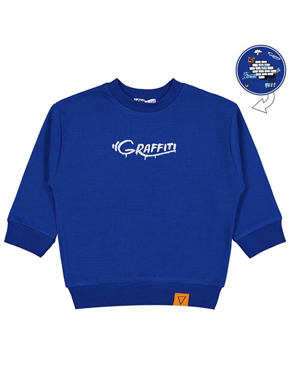 Mavi Boys Graffiti Baskılı 2-5 Yaş Sweatshirt