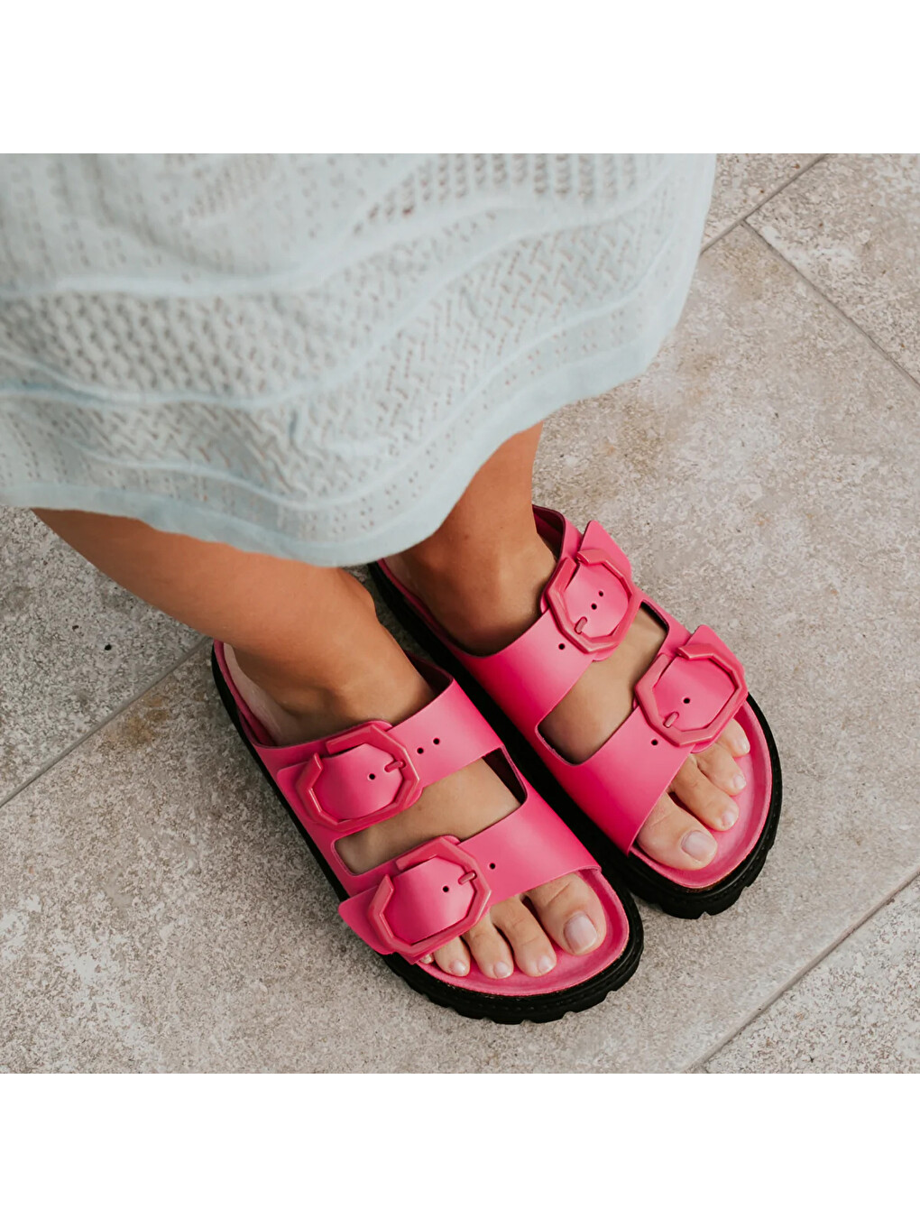 Fuşya Kadın Terlik Galıa G104836 Leather Fuchsia-3