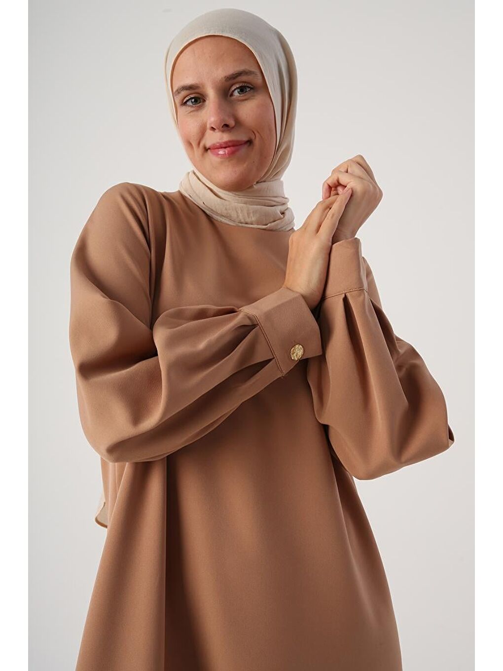 Kahverengi Toprak01-Eteği Volanlı Elbise-3