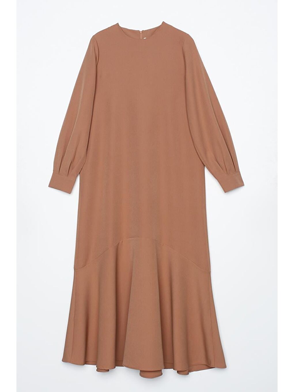 Kahverengi Toprak01-Eteği Volanlı Elbise-4