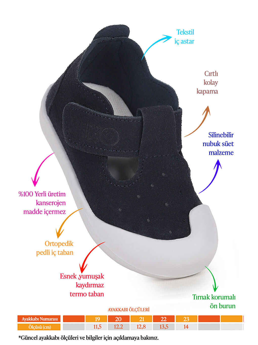 Lacivert Elroy İlk Adım Cırtlı Kız Bebek Günlük Ayakkabı-1