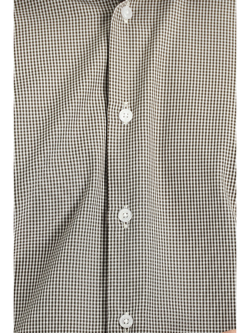 Kahverengi Uzun Kol Slim Fit Dar Kesim Desenli Pamuklu Kolay Ütülenebilir Gömlek-2