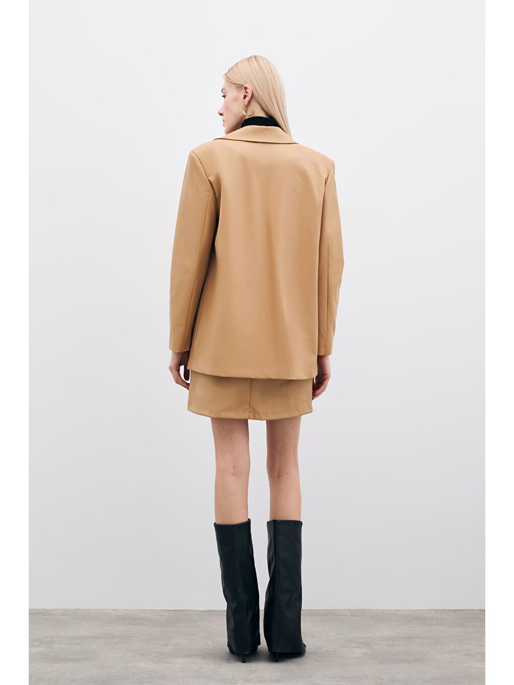 Salaş Deri Ceket - Bej-5