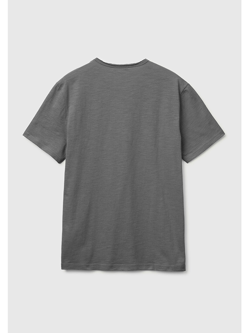 Erkek Antrasit  %100 Pamuk Regular Fit Bisiklet Yaka T-Shirt-1