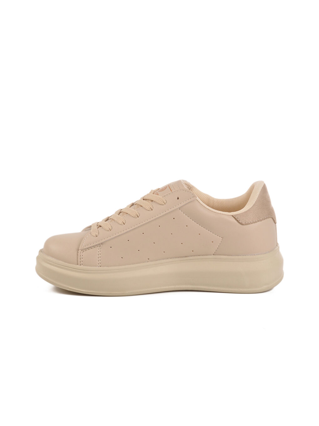 Bej Ekru Bağcıklı Kadın Sneaker 156 G-1